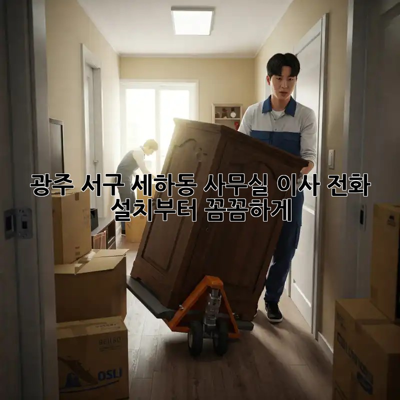 광주 서구 세하동 사무실 이사? 전화 설치부터 꼼꼼하게! 📞🏢