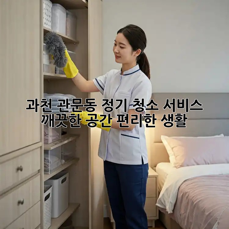 과천 관문동 정기 청소 서비스: 깨끗한 공간, 편리한 생활
