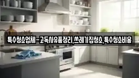 특수청소업체-고독사유품정리,쓰레기집청소,특수청소비용