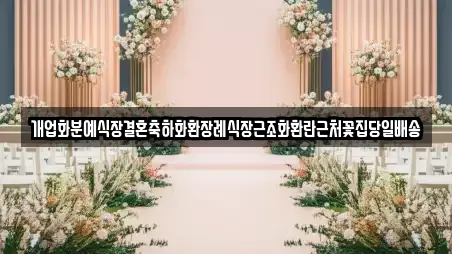개업화분예식장결혼축하화환장례식장근조화환란근처꽃집당일배송