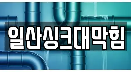 일산싱크대막힘