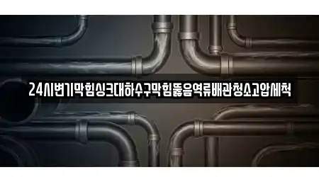 24시변기막힘싱크대하수구막힘뚫음역류배관청소고압세척