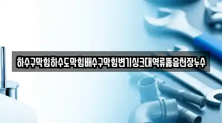 하수구막힘하수도막힘배수구막힘변기싱크대역류뚫음천장누수