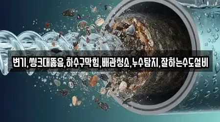 변기,씽크대뚫음,하수구막힘,배관청소,누수탐지,잘하는수도설비
