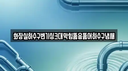 화장실하수구변기싱크대막힘뚫음뚫어하수구냄새
