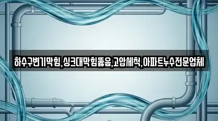 하수구변기막힘,싱크대막힘뚫음,고압세척,아파트누수전문업체