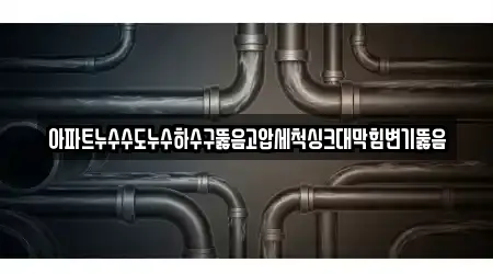 아파트누수수도누수하수구뚫음고압세척싱크대막힘변기뚫음