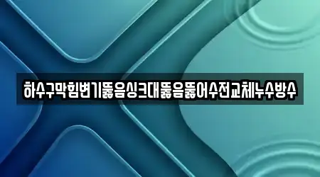 하수구막힘변기뚫음싱크대뚫음뚫어수전교체누수방수