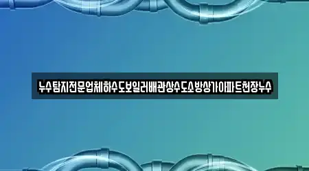 누수탐지전문업체하수도보일러배관상수도소방상가아파트천장누수