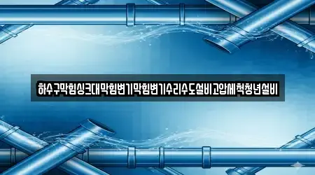 하수구막힘싱크대막힘변기막힘변기수리수도설비고압세척청년설비