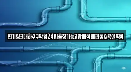 변기싱크대하수구막힘24시출장가능고압세척배관청소욕실역류