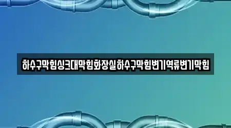 하수구막힘싱크대막힘화장실하수구막힘변기역류변기막힘