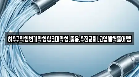 하수구막힘변기막힘싱크대막힘.뚫음.수전교체.고압세척뚫어뻥