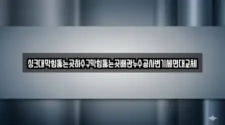 싱크대막힘뚫는곳하수구막힘뚫는곳배관누수공사변기세면대교체