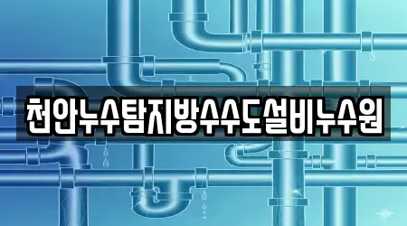 천안누수탐지방수수도설비누수원