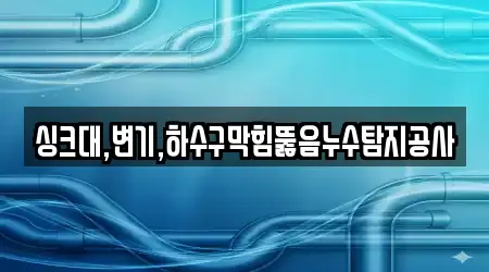 싱크대,변기,하수구막힘뚫음누수탐지공사