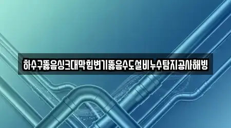 하수구뚫음싱크대막힘변기뚫음수도설비누수탐지공사해빙
