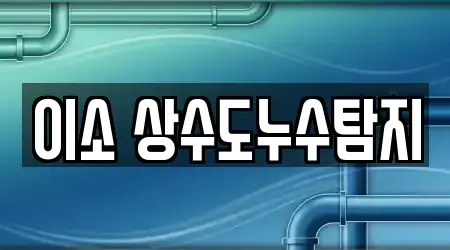 이소 상수도누수탐지