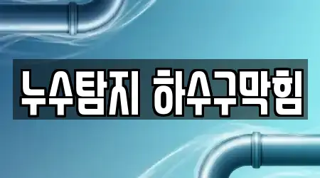 누수탐지 하수구막힘