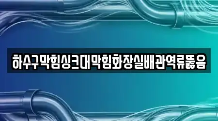 하수구막힘싱크대막힘화장실배관역류뚫음