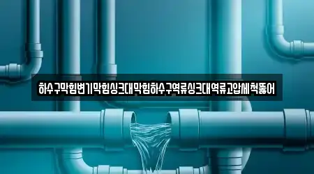 하수구막힘변기막힘싱크대막힘하수구역류싱크대역류고압세척뚫어