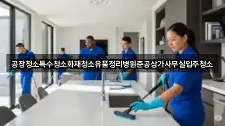 공장청소특수청소화재청소유품정리병원준공상가사무실입주청소