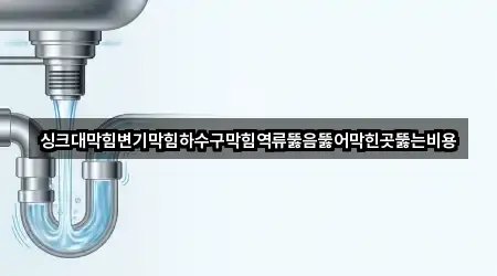 싱크대막힘변기막힘하수구막힘역류뚫음뚫어막힌곳뚫는비용