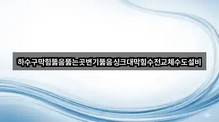 하수구막힘뚫음뚫는곳변기뚫음싱크대막힘수전교체수도설비