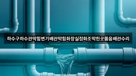 하수구하수관막힘변기배관막힘화장실정화조막힌곳뚫음배관수리