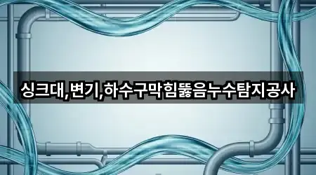 싱크대,변기,하수구막힘뚫음누수탐지공사