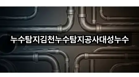 누수탐지김천누수탐지공사대성누수