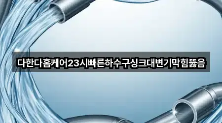 다한다홈케어23시빠른하수구싱크대변기막힘뚫음