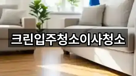 크린입주청소이사청소