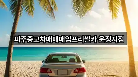 파주중고차매매매입프리셀카 운정지점