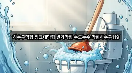 하수구막힘 씽크대막힘 변기막힘 수도누수 막힌하수구119