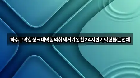 하수구막힘싱크대막힘악취제거기똥찬24시변기막힘뚫는업체