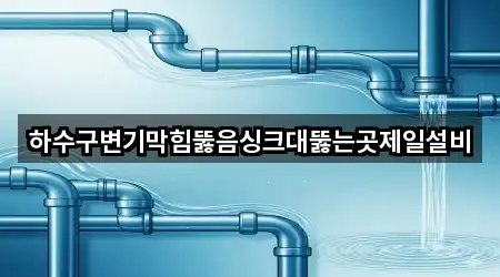 하수구변기막힘뚫음싱크대뚫는곳제일설비