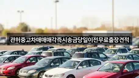 관허중고차매매매각즉시송금당일이전무료출장견적