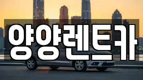 강원 양양군 서면 렌트카 전문 양양렌트카