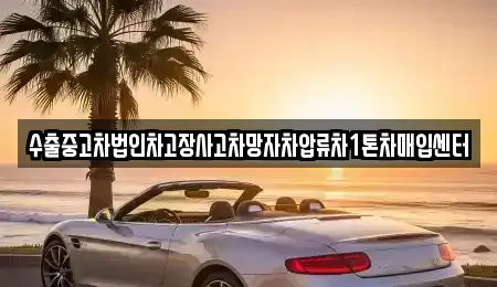 경남 창원시 성산구 퇴촌동 중고차매입 전문 수출중고차법인차고장사고차망자차압류차1톤차매입센터