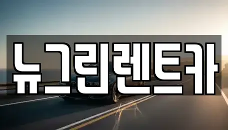 경북 성주군 월항면 렌트카 전문 뉴그린렌트카