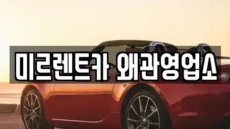 경북 칠곡군 약목면 렌트카 전문 미르렌트카 왜관영업소