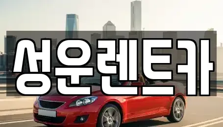 대전 서구 도안동 렌트카 전문 성운렌트카