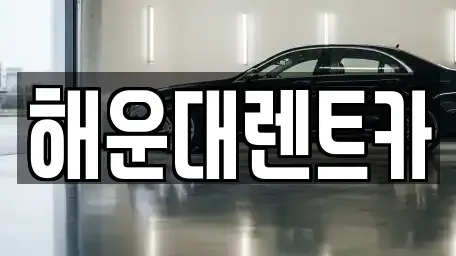 부산광역시 해운대구 좌동 렌트카 전문 해운대렌트카