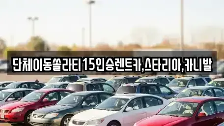 서울특별시 은평구 구산동 렌트카 전문 단체이동쏠라티15인승렌트카,스타리아,카니발