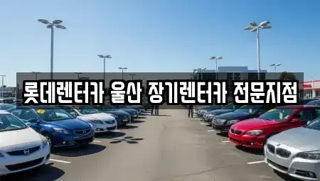울산광역시 남구 여천동 장기렌트카 전문 롯데렌터카 울산 장기렌터카 전문지점
