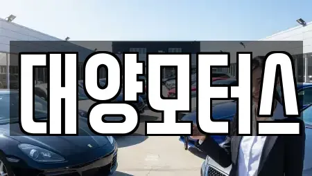 전남 목포시 유동 중고차 전문 대양모터스