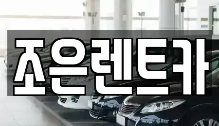 충남 아산시 실옥동 렌트카 전문 조은렌트카